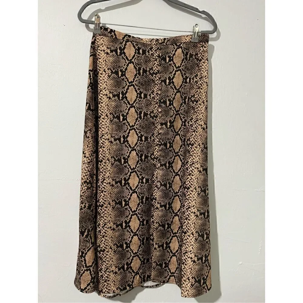 Chelsea & Theodore snake print midi dress 8
